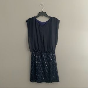 Dress Barn Sequinned Small Blue Formal Dress